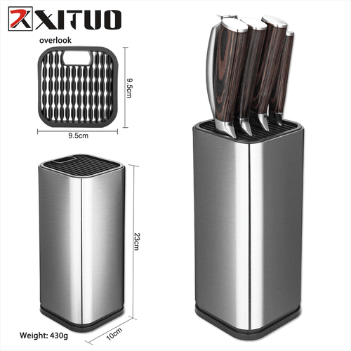 Bloc à couteaux en acier inoxydable