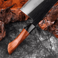 Couperet de cuisine en acier composite – ébène et buis