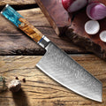 Couperet de cuisine damas – résine et bois