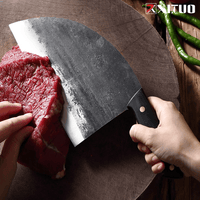 Couperet de cuisine – bois riveté sur soie pleine