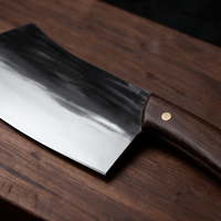 Couperet de Cuisine Japonais Acier Trempé Haute Teneur Carbone 18 cm – Manche Bois Veiné - Damasaki