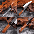 Couteau de chef en acier composite 20,3 cm – ébène et buis