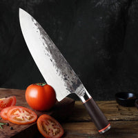 Couteau de chef – frêne et deux bagues en laiton