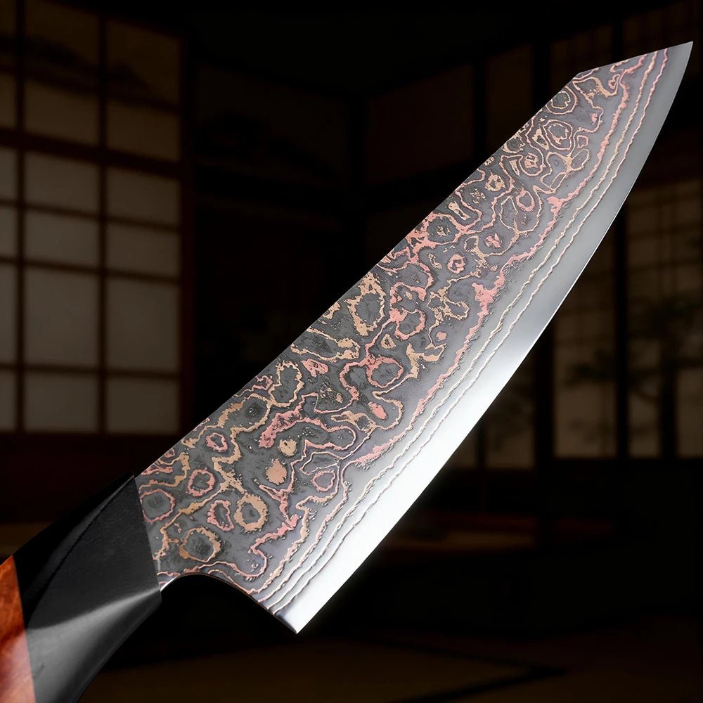 Couteau Kiritsuke damas 20,3 cm – bois massif et G10 noir