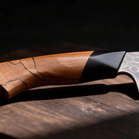 Couteau Kiritsuke Japonais Acier Damas 67 Couches 20 cm – Manche Bois Massif & G10 Noir - Damasaki