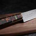 Couteau Kiritsuke Japonais Acier Damas 67 Couches 20 cm – Manche Résine Haute Finition - Damasaki