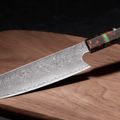 Couteau Kiritsuke Japonais Acier Damas 67 Couches 20 cm – Manche Résine Haute Finition - Damasaki