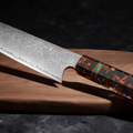 Couteau Kiritsuke Japonais Acier Damas 67 Couches 20 cm – Manche Résine Haute Finition - Damasaki