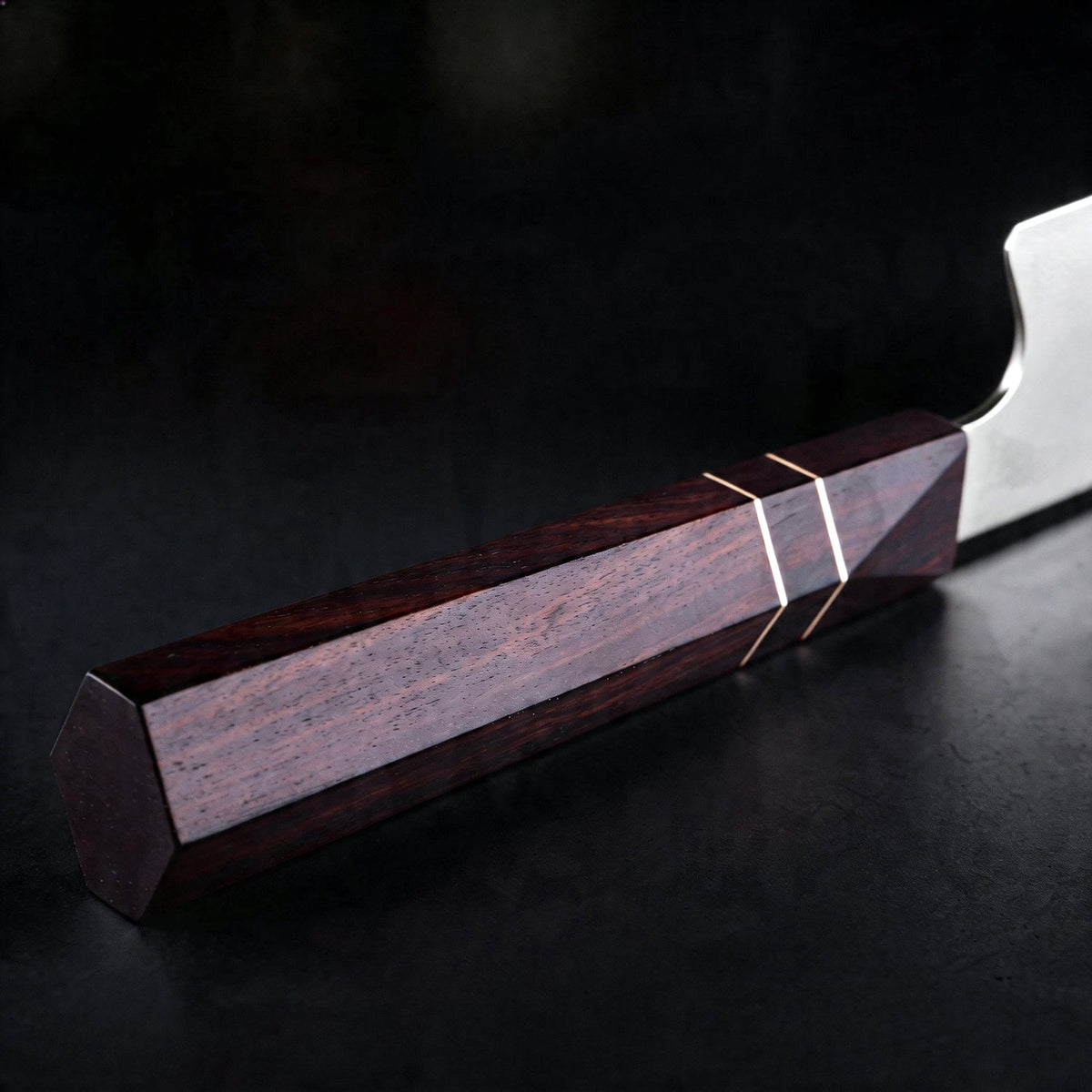 Couteau Kiritsuke damas – ébène hexagonal