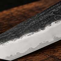 Couteau Nakiri Japonais Acier Composite 3 Couches 18 cm – Manche Ébène & Buis - Damasaki