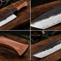 Couteau Nakiri Japonais Acier Composite 3 Couches 18 cm – Manche Ébène & Buis - Damasaki