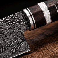 Couteau Nakiri Japonais Acier Damas 67 Couches 18 cm – Manche Bois Stabilisé Ergonomique - Damasaki