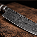 Couteau Nakiri Japonais Acier Damas 67 Couches 18 cm – Manche Bois Stabilisé Ergonomique - Damasaki