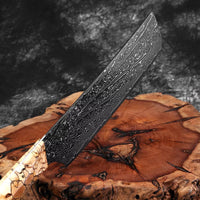 Couteau Nakiri damas – bois tressé