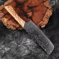 Couteau Nakiri damas – bois tressé