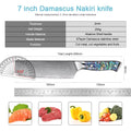 Couteau Nakiri damas 17,8 cm – nacre d’ormeau