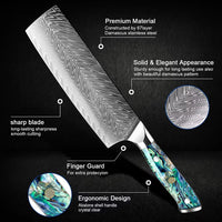 Couteau Nakiri damas 17,8 cm – nacre d’ormeau