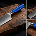 Couteau Nakiri Japonais Damas VG10 67 Couches 18 cm – Manche Bois Noble - Damasaki