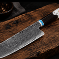 Couteau Nakiri Japonais Damas VG10 67 Couches 18 cm – Manche Octogonal Résine & Bois Stabilisé - Damasaki