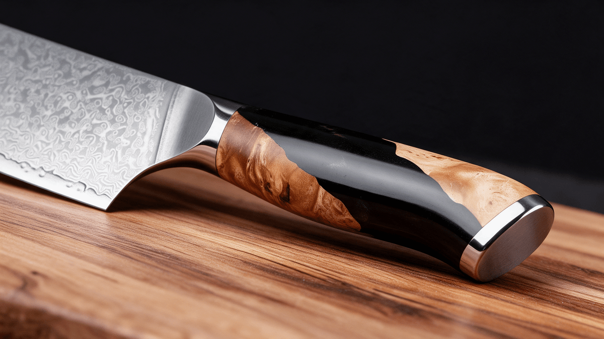 Couteau Nakiri Japonais Damas VG10 67 Couches 18 cm – Manche Résine Noire & Bois Stabilisé - Damasaki