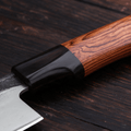 Couteau Santoku Japonais Acier Composite 3 Couches 13 cm – Manche Ébène & Buis - Damasaki