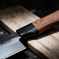 Couteau Santoku Japonais Acier Composite 3 Couches 13 cm – Manche Ébène & Buis - Damasaki