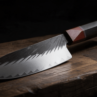 Couteau Santoku Japonais Acier Composite 3 Couches 18 cm – Manche Ébène & Dalbergia - Damasaki