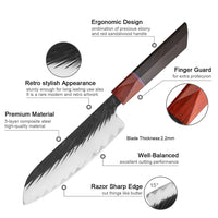 Couteau Santoku 17,8 cm – ébène et dalbergia