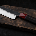 Couteau Santoku Japonais Acier Composite 3 Couches 18 cm – Manche Ébène & Dalbergia - Damasaki