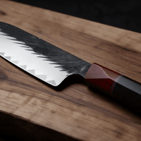 Couteau Santoku Japonais Acier Composite 3 Couches 18 cm – Manche Ébène & Dalbergia - Damasaki