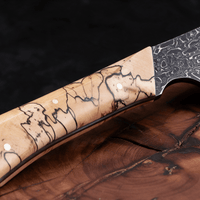 Couteau Santoku Japonais Acier Damas 67 Couches 18 cm – Manche Bois Tressé - Damasaki