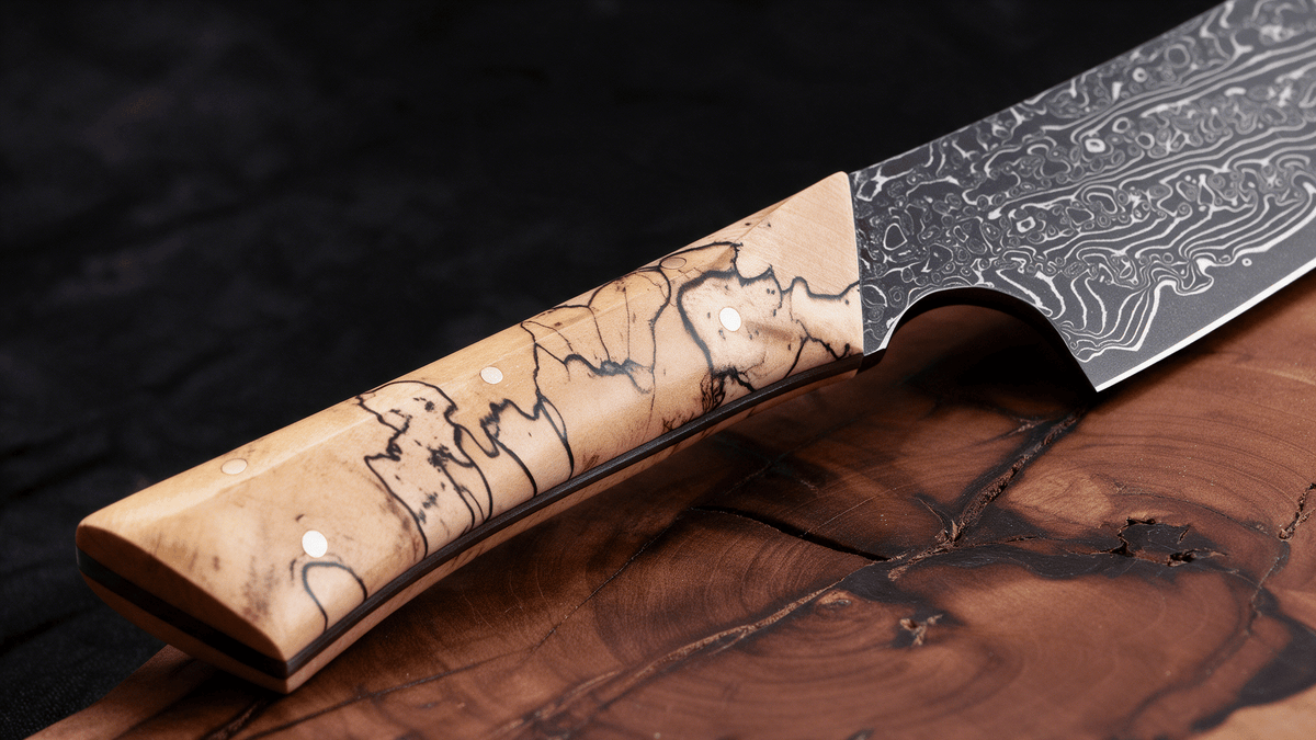 Couteau Santoku Japonais Acier Damas 67 Couches 18 cm – Manche Bois Tressé - Damasaki