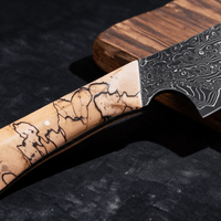 Couteau Santoku Japonais Acier Damas 67 Couches 18 cm – Manche Bois Tressé - Damasaki