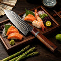 Couteau Santoku damas – palissandre octogonal