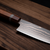 Couteau Santoku Japonais Acier Damas 67 Couches 18 cm – Manche Palissandre Octogonal - Damasaki