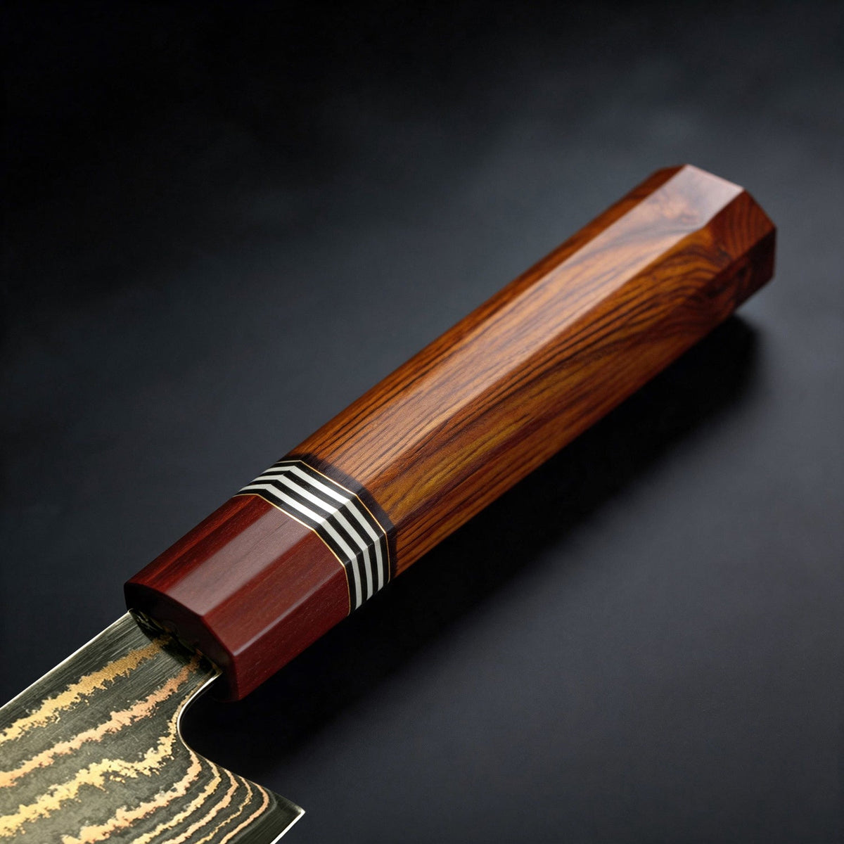 Couteau Santoku damas – palissandre octogonal