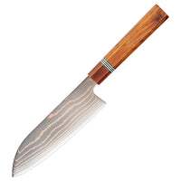 Couteau Santoku damas – palissandre octogonal