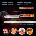 Couteau Santoku damas 12,7 cm – bois stabilisé