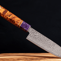 Couteau Santoku Japonais Damas VG10 67 Couches 13 cm – Manche Bois Stabilisé - Damasaki