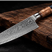 Couteau Santoku Japonais Damas VG10 67 Couches 18 cm – Manche Résine & Bois Nid d’Abeille - Damasaki
