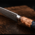 Couteau Santoku Japonais Damas VG10 67 Couches 18 cm – Manche Résine & Bois Nid d’Abeille - Damasaki