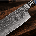 Couteau Santoku Japonais Damas VG10 67 Couches 18 cm – Manche Résine Haute Finition - Damasaki