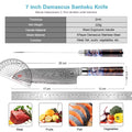 Couteau Santoku damas 17,8 cm – résine