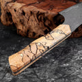 Couteau utilitaire damas – bois tressé