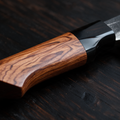 Couteau Santoku Japonais Acier Composite 3 Couches 13 cm – Manche Ébène & Buis