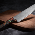 Couteau Kiritsuke Japonais Acier Damas 67 Couches 20 cm – Manche Résine Haute Finition