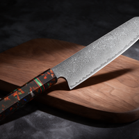 Couteau Kiritsuke Japonais Acier Damas 67 Couches 20 cm – Manche Résine Haute Finition