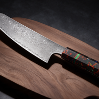 Couteau Kiritsuke Japonais Acier Damas 67 Couches 20 cm – Manche Résine Haute Finition
