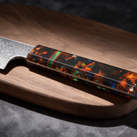 Couteau Kiritsuke Japonais Acier Damas 67 Couches 20 cm – Manche Résine Haute Finition
