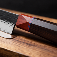 Couteau Kiritsuke Japonais Acier Composite 3 Couches 20 cm – Manche Ébène & Dalbergia